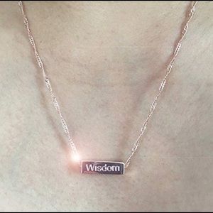 Rose Gold Plated Engraved Inspirational Necklace